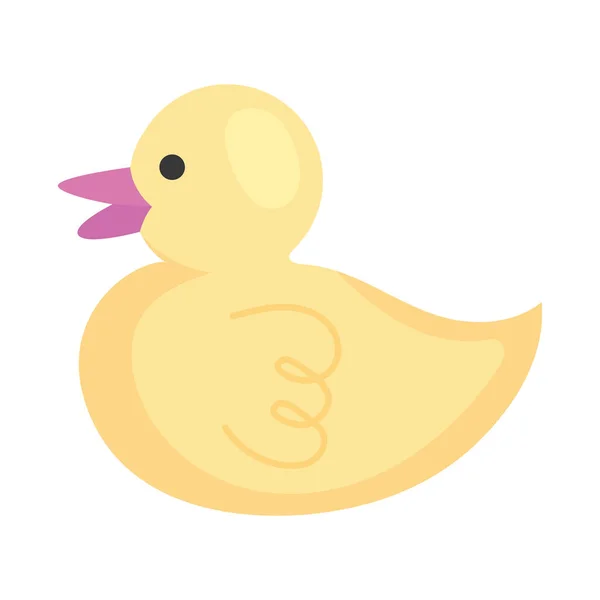 Cartoon Duck Icon White Background — Stock Vector
