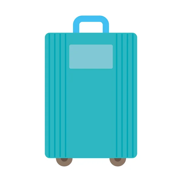 Blaues Gepäcksymbol Auf Weißem Hintergrund — Stockvektor