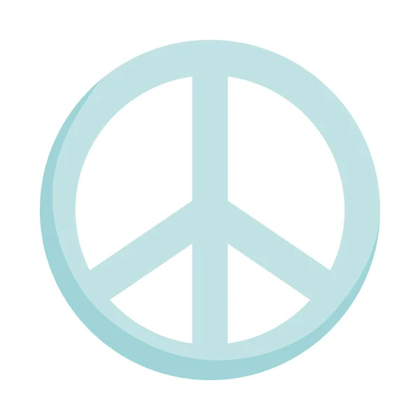 Icona Simbolo Pace Sfondo Bianco — Vettoriale Stock