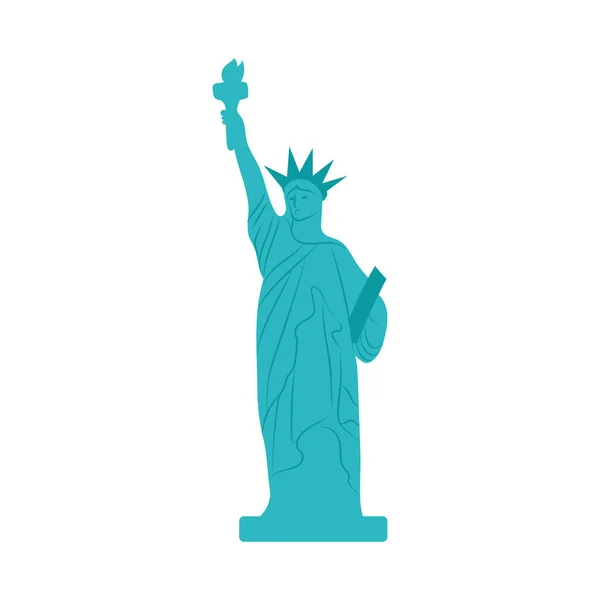 Statue Liberty Icon White Background — Stock Vector