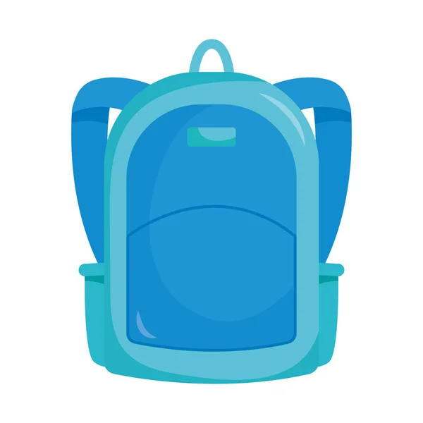 Blaues Rucksack Symbol Auf Weißem Hintergrund — Stockvektor