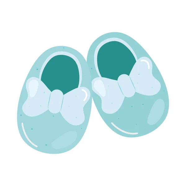 Baby Shoes Icon White Background — Stock Vector