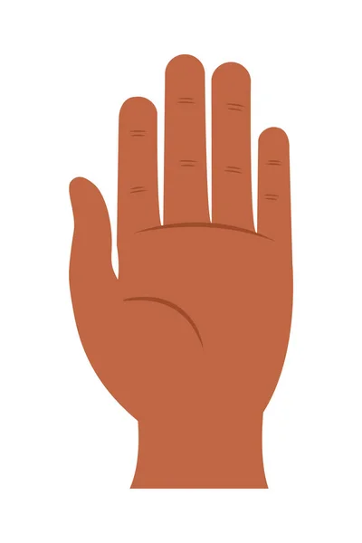 Afro Hand Ikon Vit Bakgrund — Stock vektor