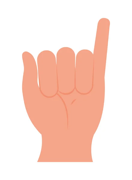Χέρι Χειρονομία Υπόσχεσης Λευκό Φόντο — Διανυσματικό Αρχείο