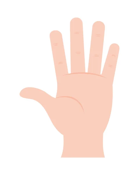 白い背景に人間の手のアイコン — ストックベクタ