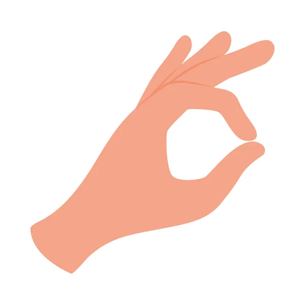 Hand Mit Geste Auf Weißem Hintergrund — Stockvektor