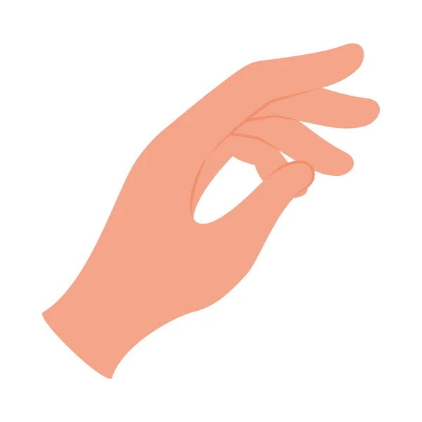 Значок Руки Белом Фоне — стоковый вектор