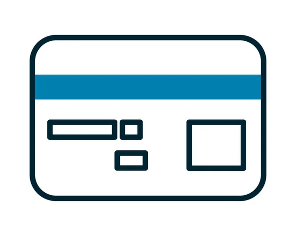 Ikona Kreditní Karty Bílém Pozadí — Stockový vektor