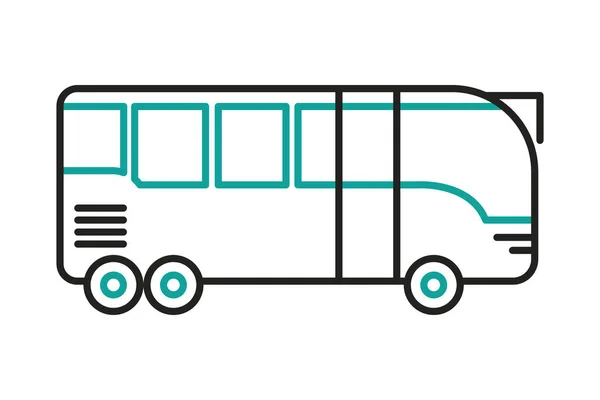 Icona Del Bus Urbano Sfondo Bianco — Vettoriale Stock