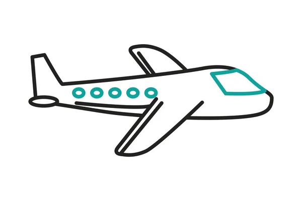 Flugzeug Symbol Auf Weißem Hintergrund — Stockvektor