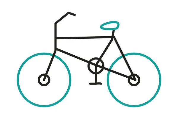 Icono Bicicleta Sobre Fondo Blanco — Vector de stock