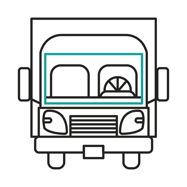 Icono Camión Sobre Fondo Blanco — Vector de stock