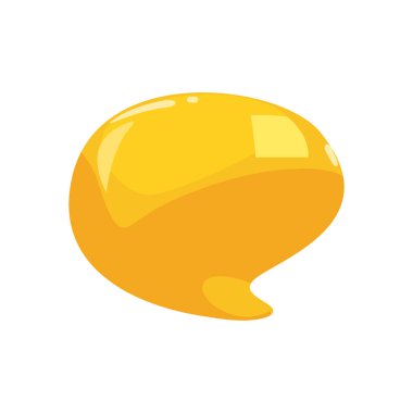 beyaz üzerinde düz altın metin balonu