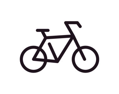 düz kalın bisiklet simgesi beyaz üzerine