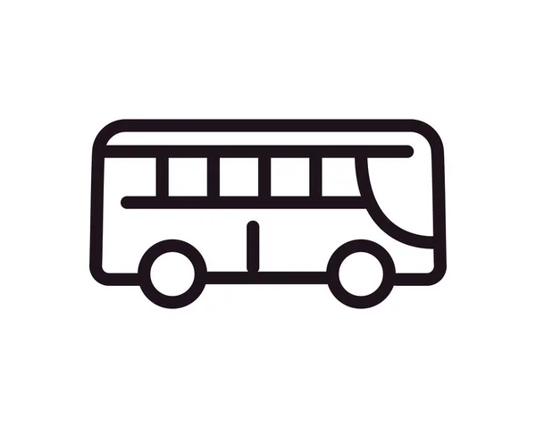 Плоский Сміливий Значок Автобуса Над Білим — стоковий вектор