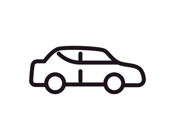 Плоский Сміливий Автомобіль Значок Над Білим — стоковий вектор
