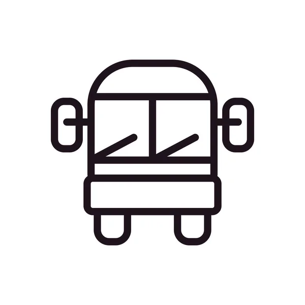 Flat Bold Bus Design White — Stock Vector