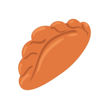 düz gyoza tasarımı beyaz üzerine