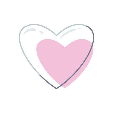 düz cam morfizm beyaz üzerine kalp