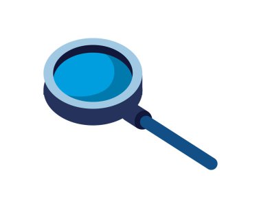 flat blue loupe over white