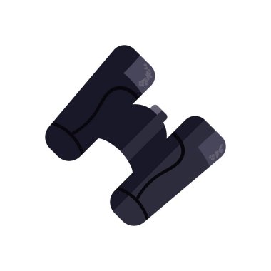 düz siyah dürbünler beyaz üzerine