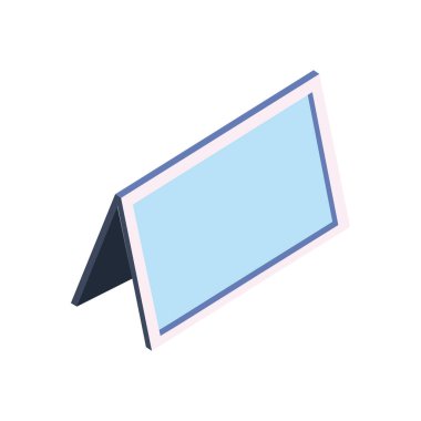 Düz tablet resimleme beyaz üzerine