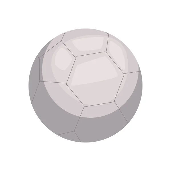 Platte Indoor Voetbal Bal Wit — Stockvector