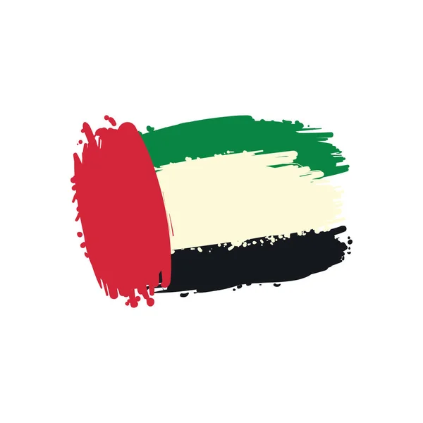 Banner Plana Dos Emirados Árabes Unidos Sobre Branco — Vetor de Stock