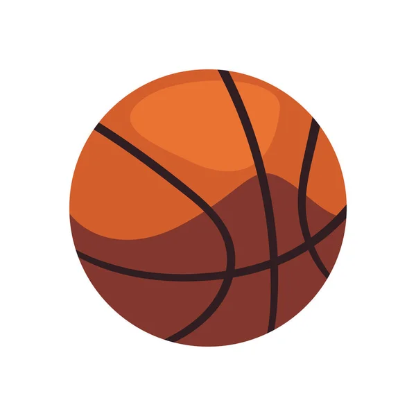Pallone Basket Piatto Bianco — Vettoriale Stock