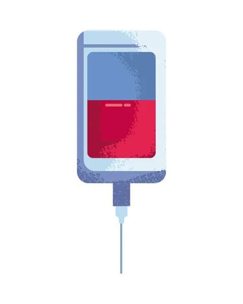 白血球上的扁平血袋 — 图库矢量图片