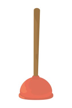 Tuvalet pompası tasarımı beyaz üzerine