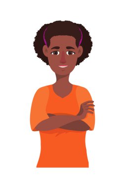 Beyaz üzerinde afro kadın tasarımı