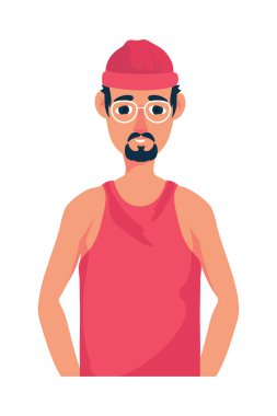 Beyaz yerine yakışıklı adam tasarımı.