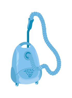 Beyaz üzerine elektrikli süpürge tasarımı