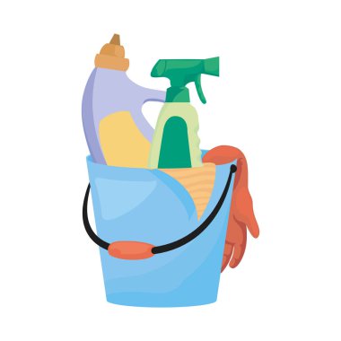 oda bakımı araçları beyaz üzerine dizayn