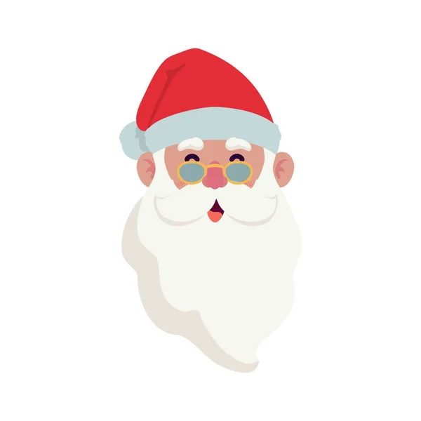 Santa Face Design White — Stock Vector
