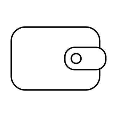 Beyaz arkaplanda cüzdan simgesi