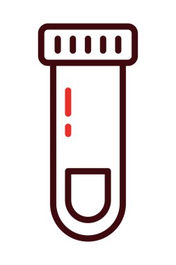 Beyaz arkaplanda test tübü simgesi