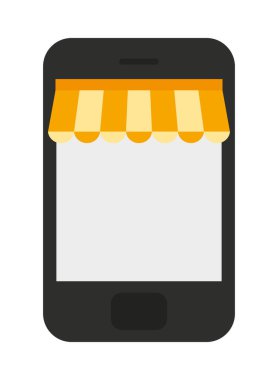 Çevrimiçi alışveriş, mağaza çadırlı akıllı telefon