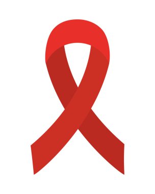 Beyaz arkaplanda kırmızı kurdeleye yardımcı olur