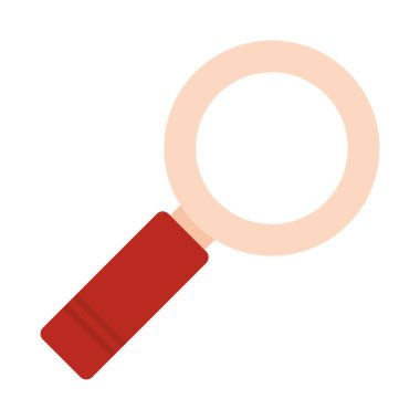 Beyaz arkaplanda büyütme cam simgesi