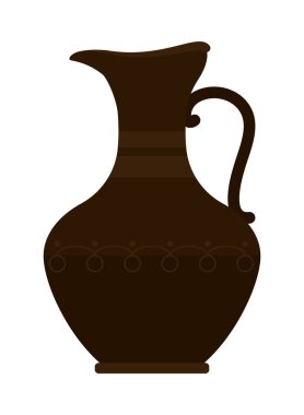 Beyaz arkaplanda yağ sürahisi simgesi