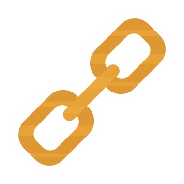 Zincir bağlantı simgesi beyaz arka plan üzerinde