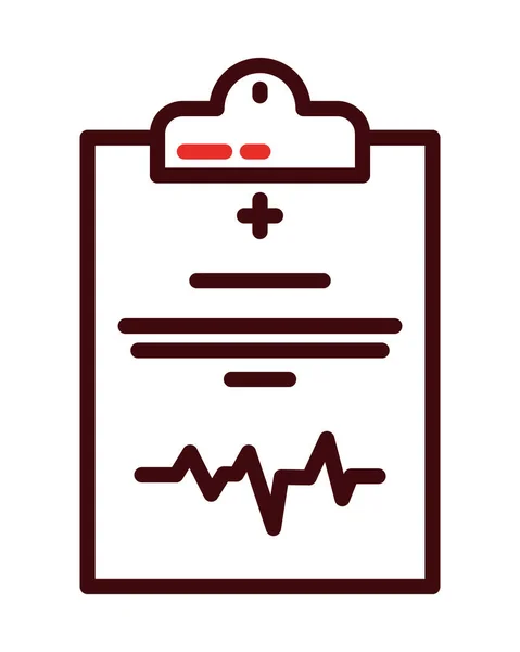 ไอคอนรายงานทางการแพทย บนพ นหล ขาว — ภาพเวกเตอร์สต็อก