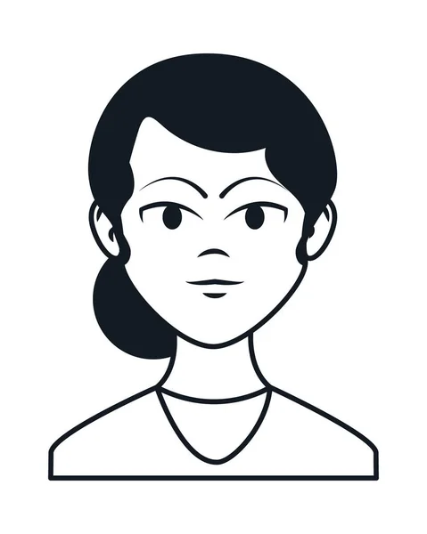 Erwachsene Frau Symbol Auf Weißem Hintergrund — Stockvektor