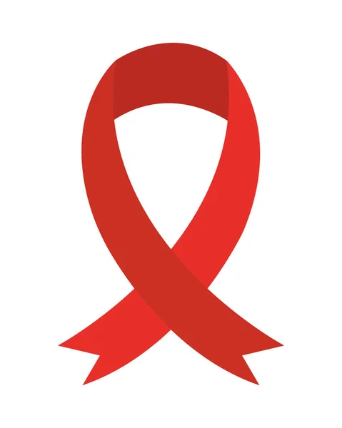Mondo Aids Nastro Icona Sfondo Bianco — Vettoriale Stock