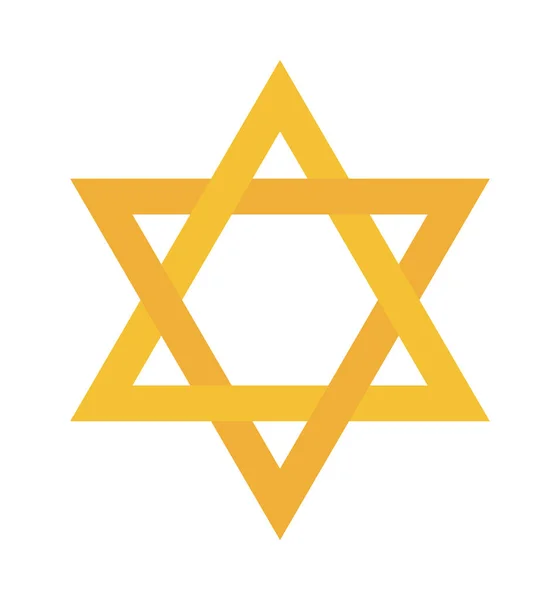 白い背景のユダヤの星のアイコン — ストックベクタ