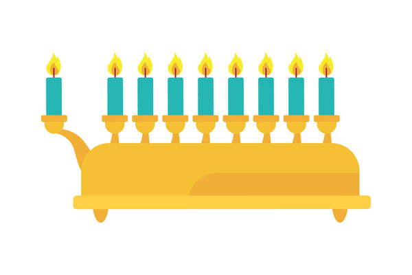 икона меноры на белом фоне