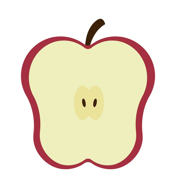 ไอคอนแอปเป ลคร งหน งบนพ นหล ขาว — ภาพเวกเตอร์สต็อก