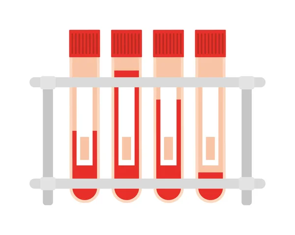 Test Tubes Stand White Background — Stock Vector